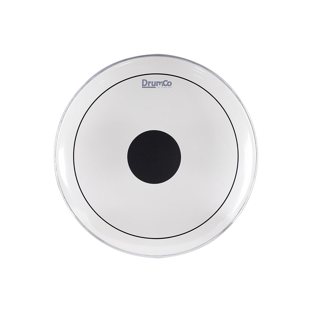 Drumco DR-22DPOBPD 22" Double Ply Oil w-Black Power Dot on Top-accessories-Drumco-Hermes Music